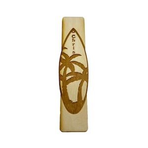 Bookmark - Personalized Palm Tree Surfboard - Bookmark