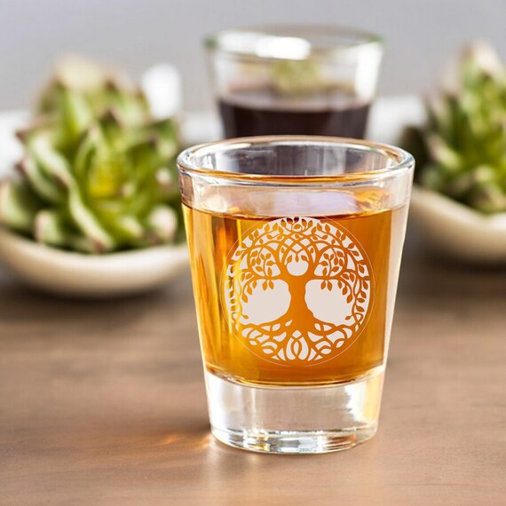 2oz Celtic Tree of Life Shotglass LASER 2oz Celtic Tree of Life Shotglass LASER