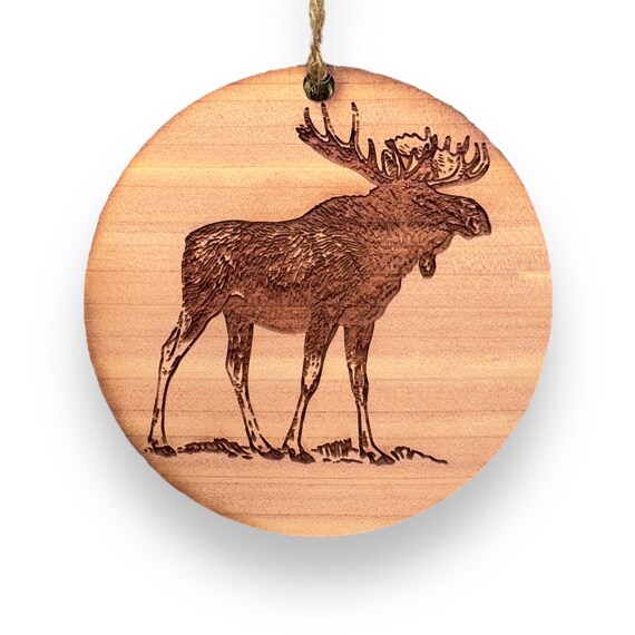 Moose - Cedar Ornament Moose - Cedar Ornament