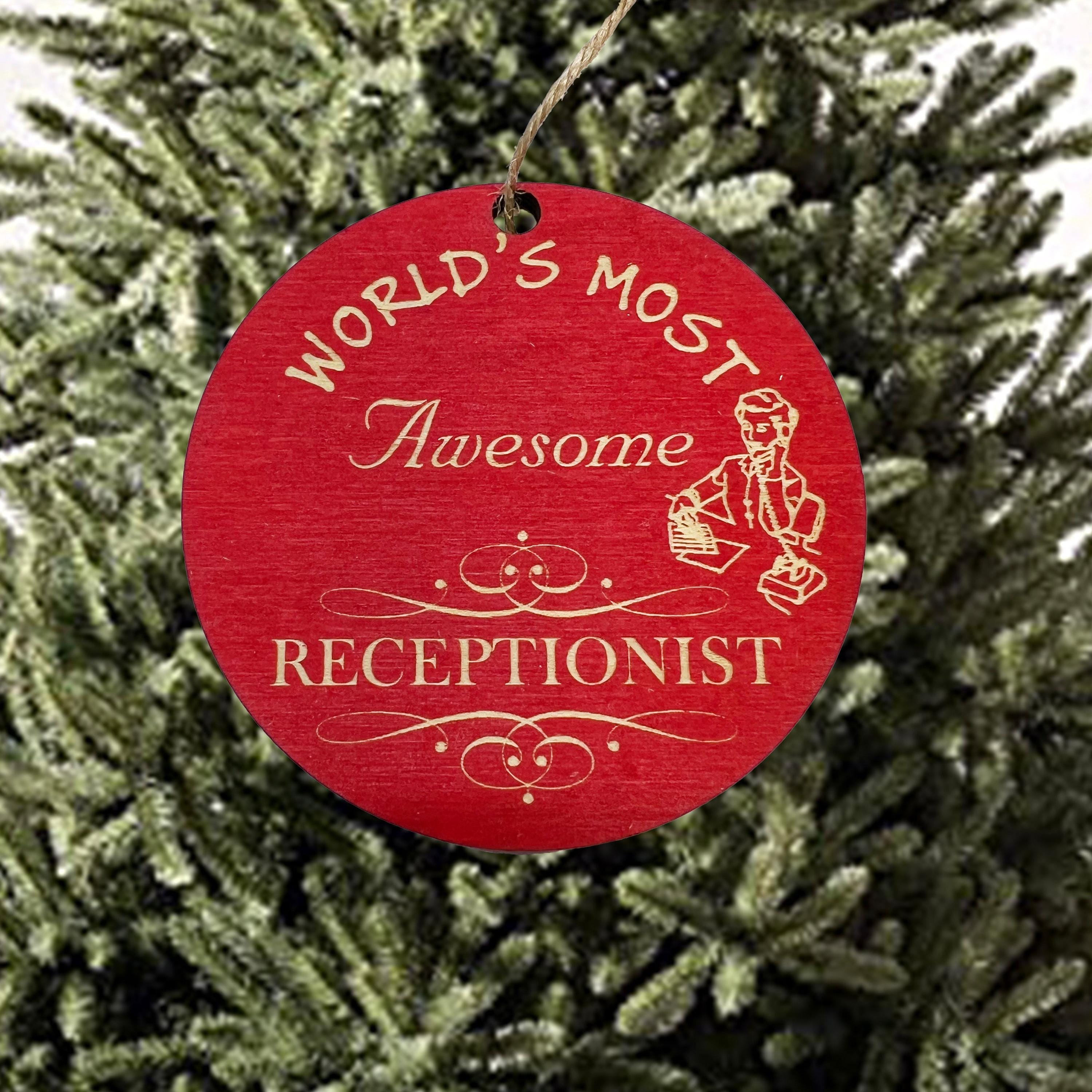 オーナメント - RED 世界一素晴らしい受付係 - Etsy 日本