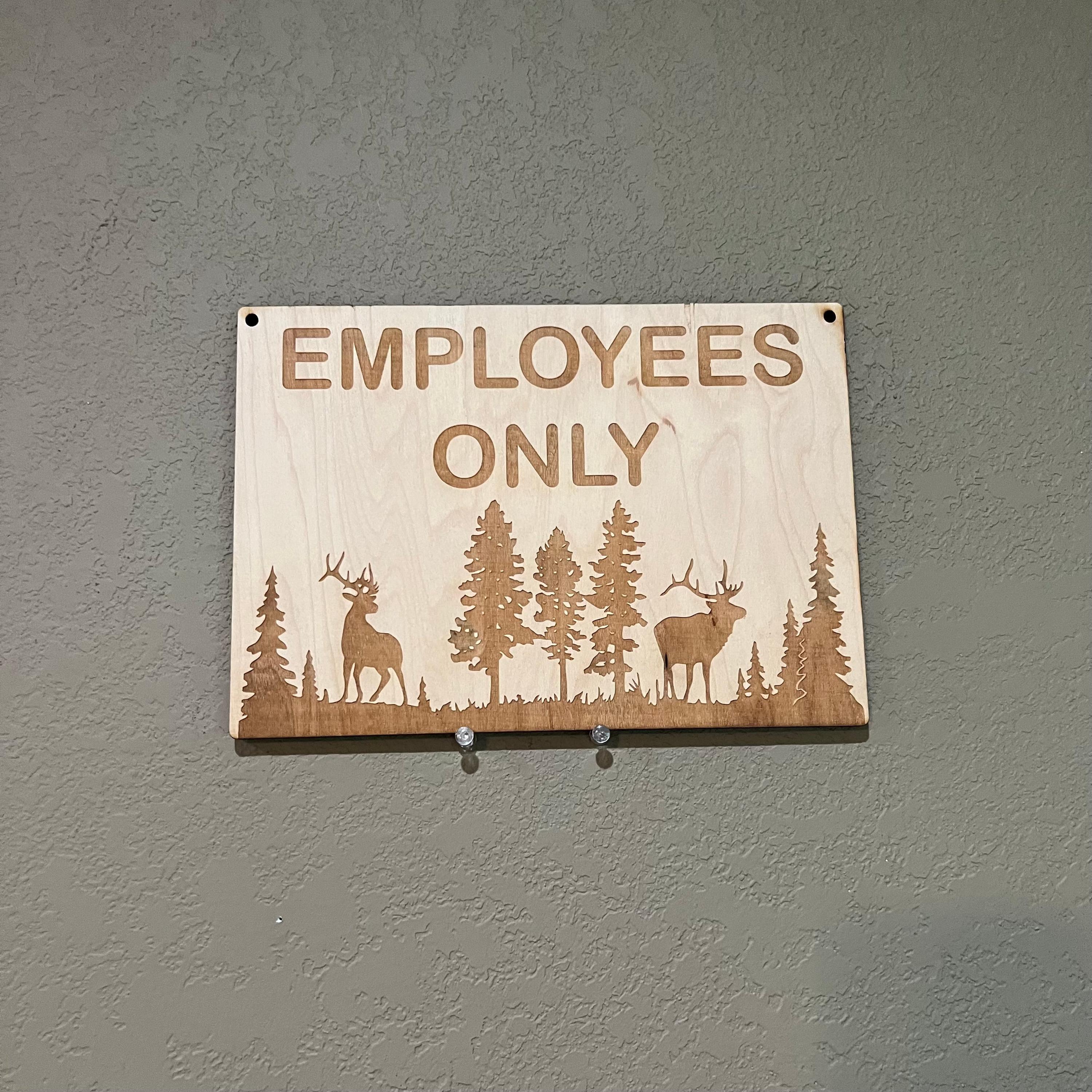 Employees Only Elk Scene 7x10 Sign - Etsy