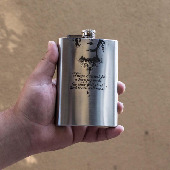 8oz There Cannot Be a Happy End Stainless Steel Flask 8oz There Cannot Be a Happy End Stainless Steel Flask
