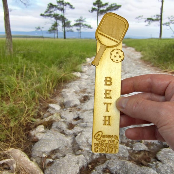 Bookmark - PERSONALIZED Queen of the Pickleball Court - Birch wood Bookmark - PERSONALIZED Queen of the Pickleball Court - Birch wood