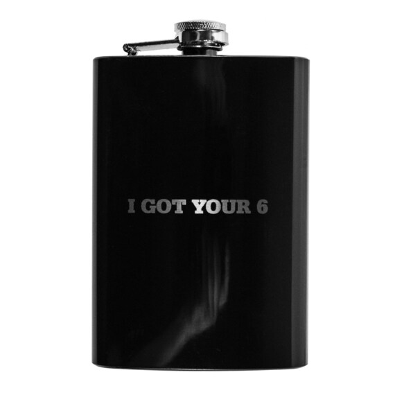 8oz BLACK I Got Your 6 Flask 8oz BLACK I Got Your 6 Flask