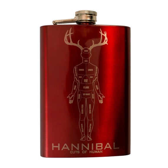 8oz RED Hannibal Flask 8oz RED Hannibal Flask