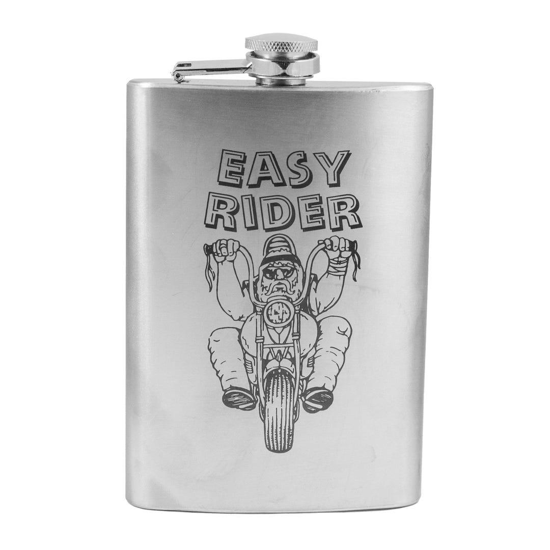 8oz Easy Rider Stainless Steel Flask - Etsy