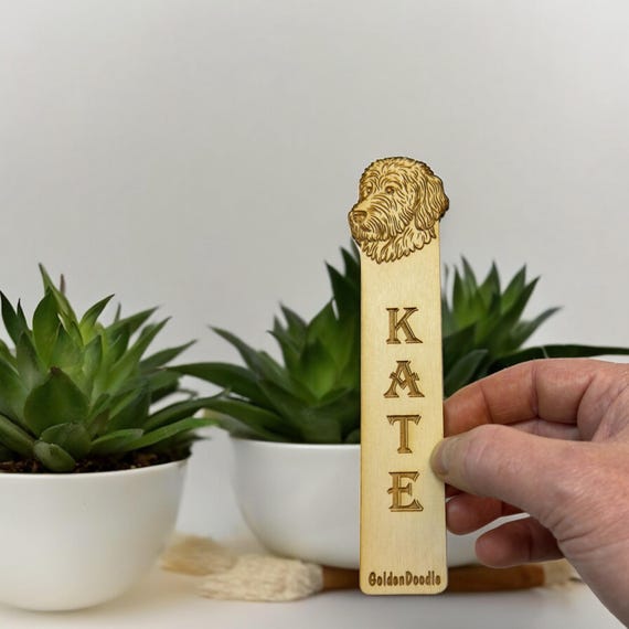 Bookmark - PERSONALIZED Goldendoodle - Birch wood Bookmark - PERSONALIZED Goldendoodle - Birch wood