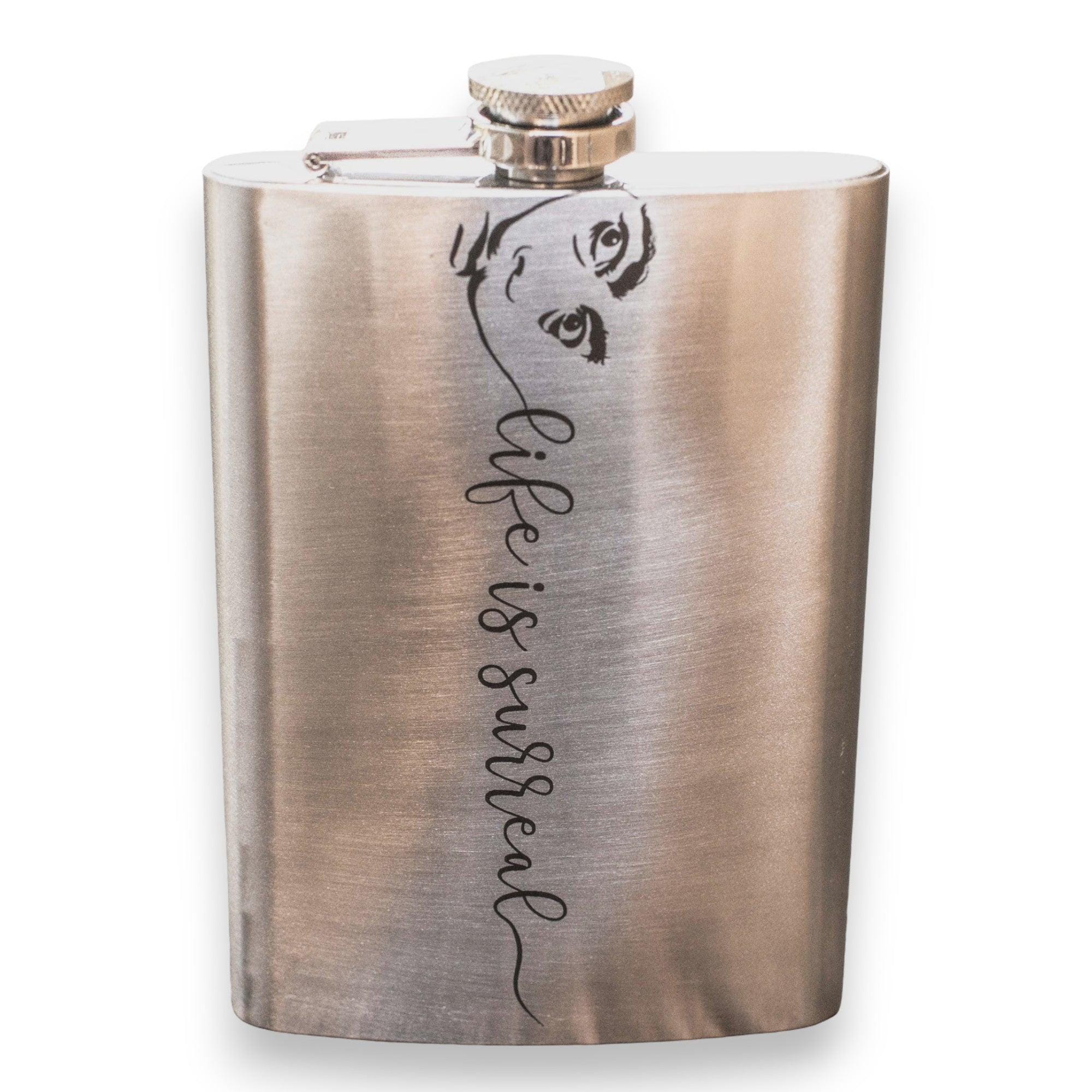 8oz Life is Surreal Stainless Steel Flask 8oz Life is Surreal Stainless Steel Flask