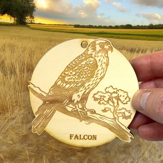 Ornament - Falcon Raw Wood Ornament - Falcon Raw Wood