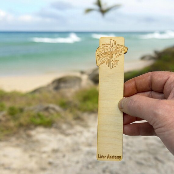 Bookmark - PERSONALIZED Liver Anatomy - Birch wood Bookmark - PERSONALIZED Liver Anatomy - Birch wood
