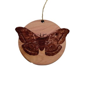 American Silkworm Moth - Cedar Ornament American Silkworm Moth - Cedar Ornament
