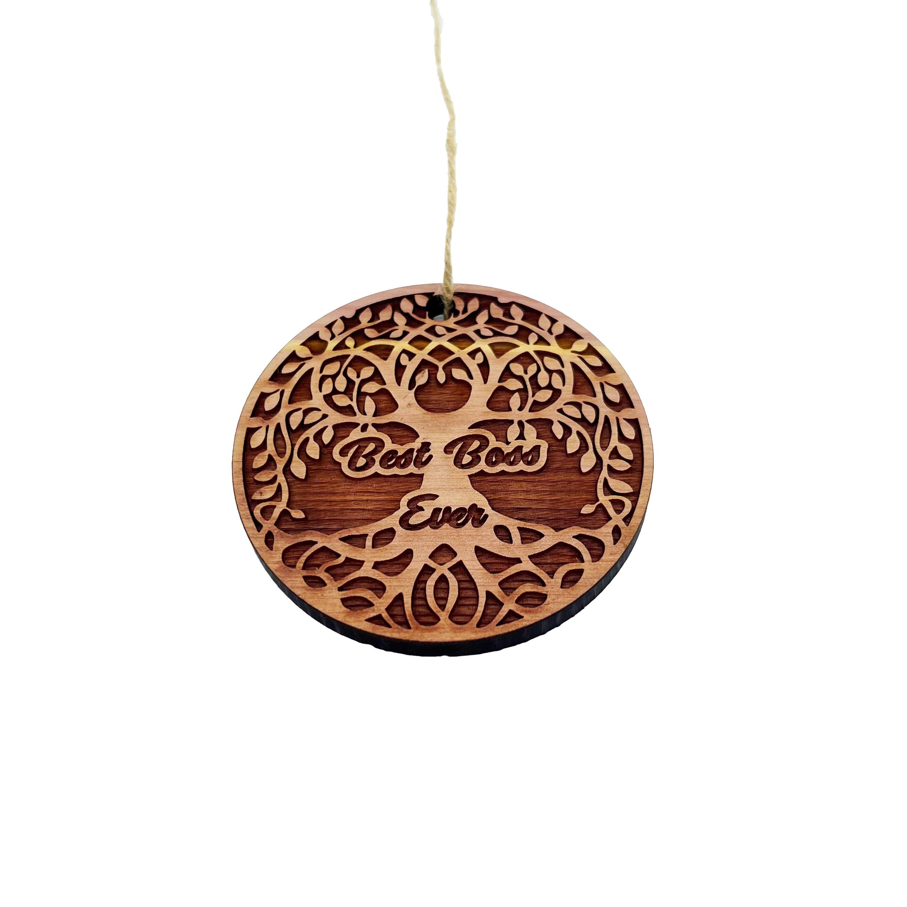 Best Boss Ever Celtic Tree of Life - Cedar Ornament Best Boss Ever Celtic Tree of Life - Cedar Ornament