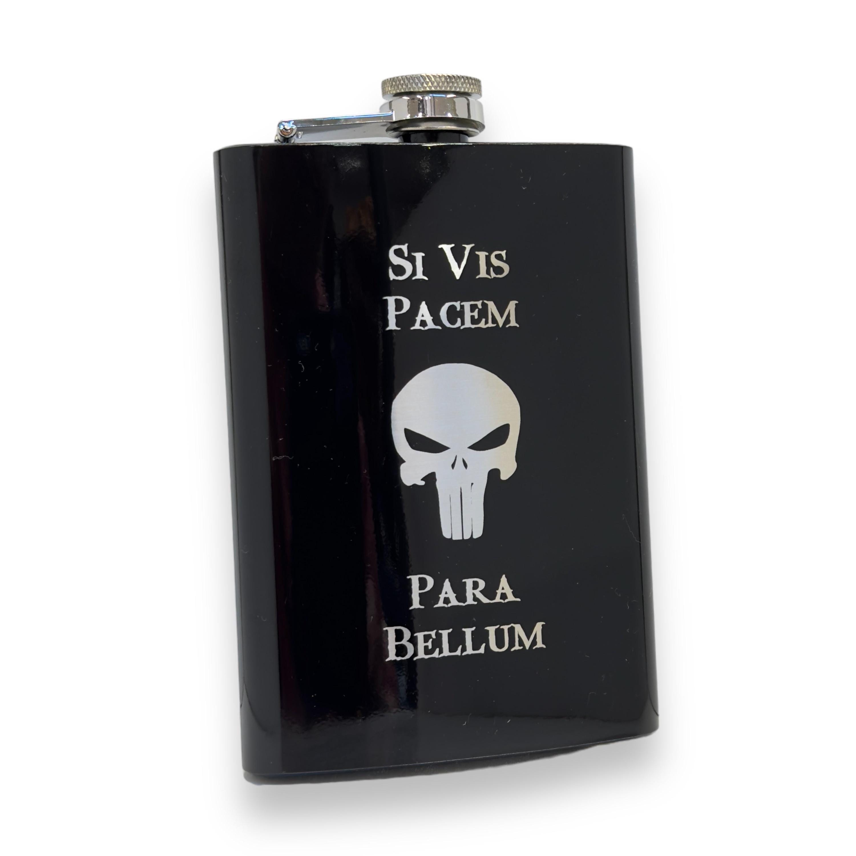 8oz Black Si Vis Pacem Para Bellum Flask 8oz Black Si Vis Pacem Para Bellum Flask
