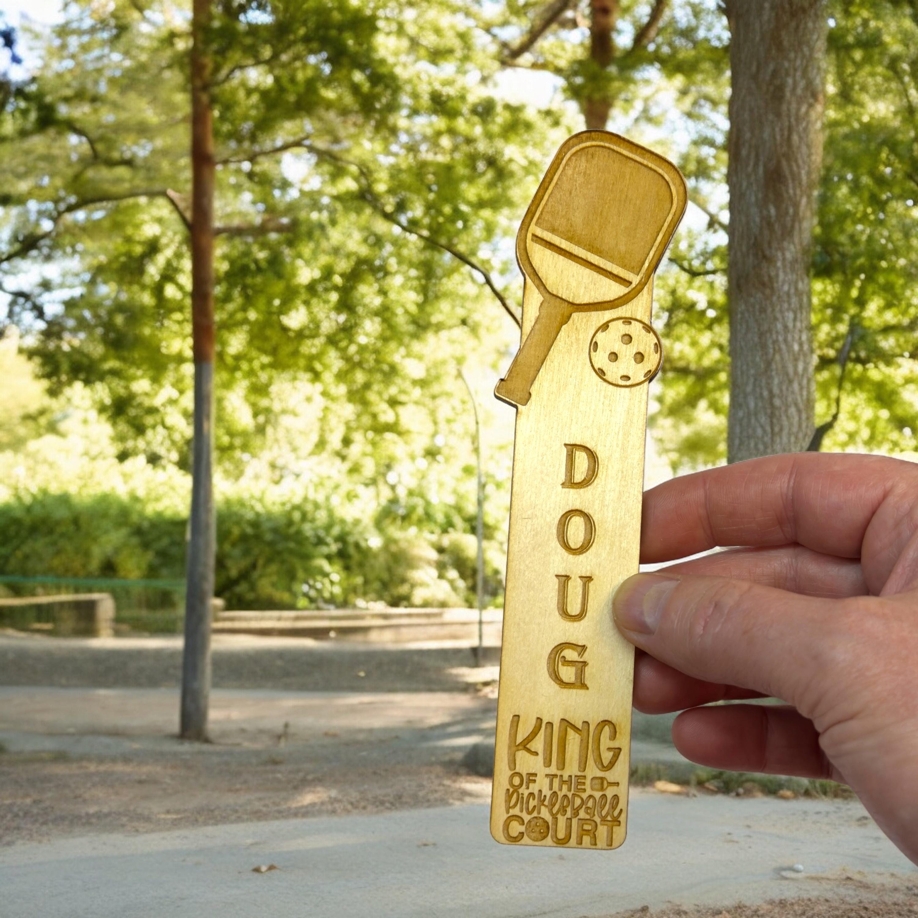 Bookmark - King of the pickleball court - Birch wood Bookmark - King of the pickleball court - Birch wood