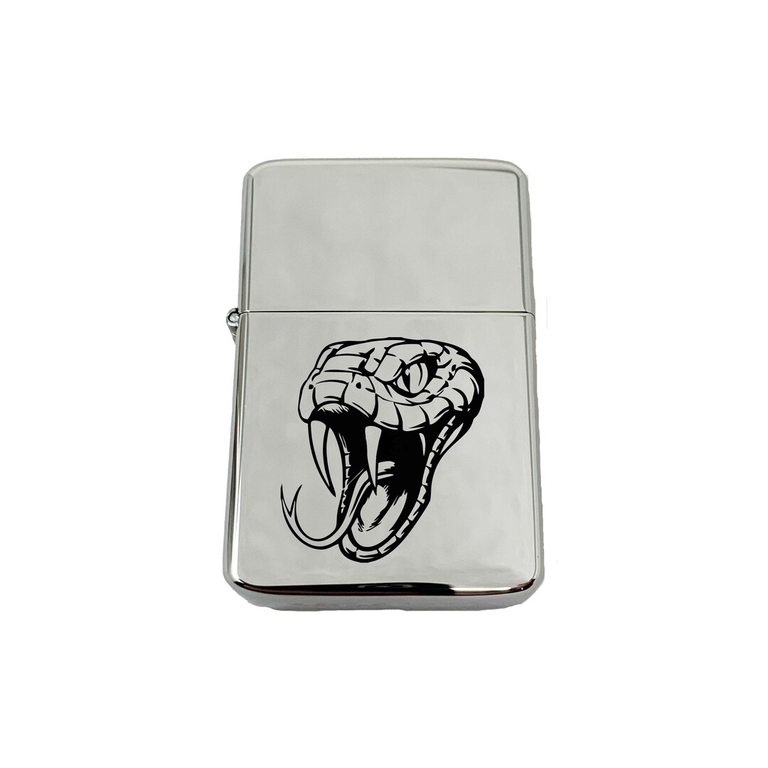 Lighter Angry Serpent Snake CHROME Lighter Angry Serpent Snake CHROME