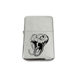 Lighter Angry Serpent Snake CHROME Lighter Angry Serpent Snake CHROME
