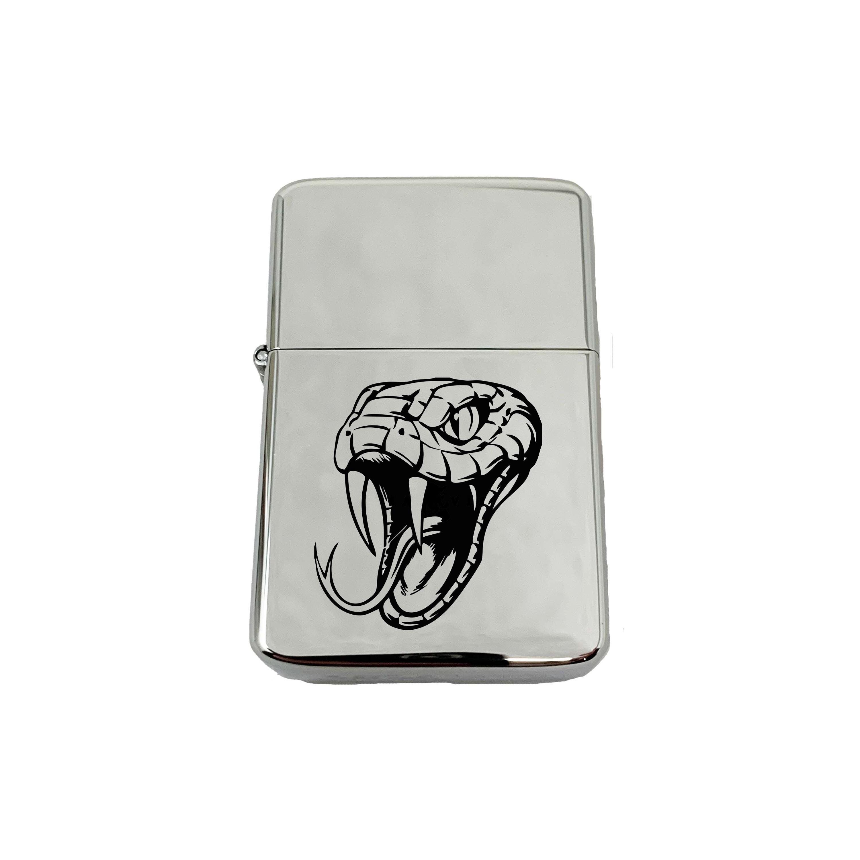 Lighter Angry Serpent Snake CHROME Lighter Angry Serpent Snake CHROME
