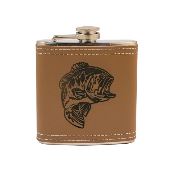 6oz Bass Leather Flask 6oz Bass Leather Flask