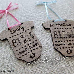 Baby Announcement Christmas Ornament, Personalized Baby's First Xmas Ornament, Newborn Holiday Ornament, 2023 Baby Ornament