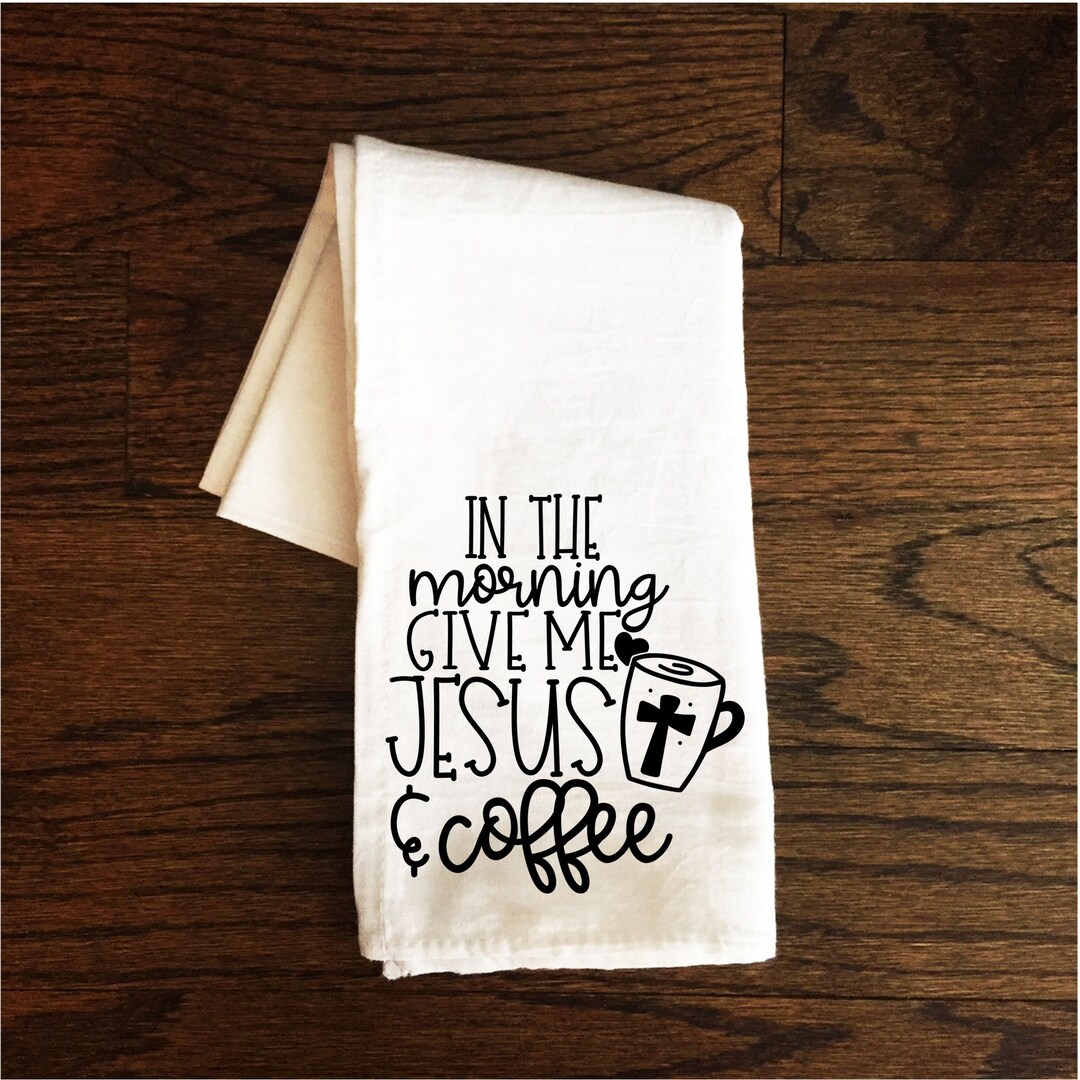 Christian Dish Towel Bible Verse Religious Kitchen Decor Etsy