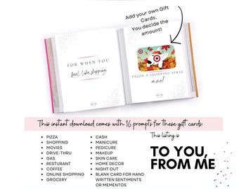 GIFT CARD Book [digital download]  For When You ... A thoughtful way to give Gift Cards