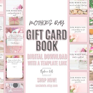 Moederdag GIFT CARD Boek [digitale download] Voor als je ... Een doordachte manier om cadeaubonnen te geven