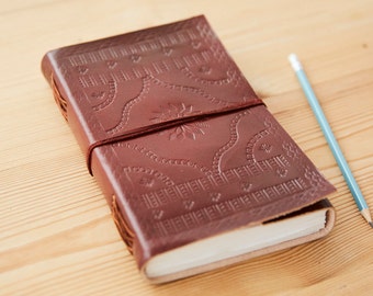 Fair Trade Handmade Eco XL Plain Leather Journal Notebook Diary 2nd Quality 