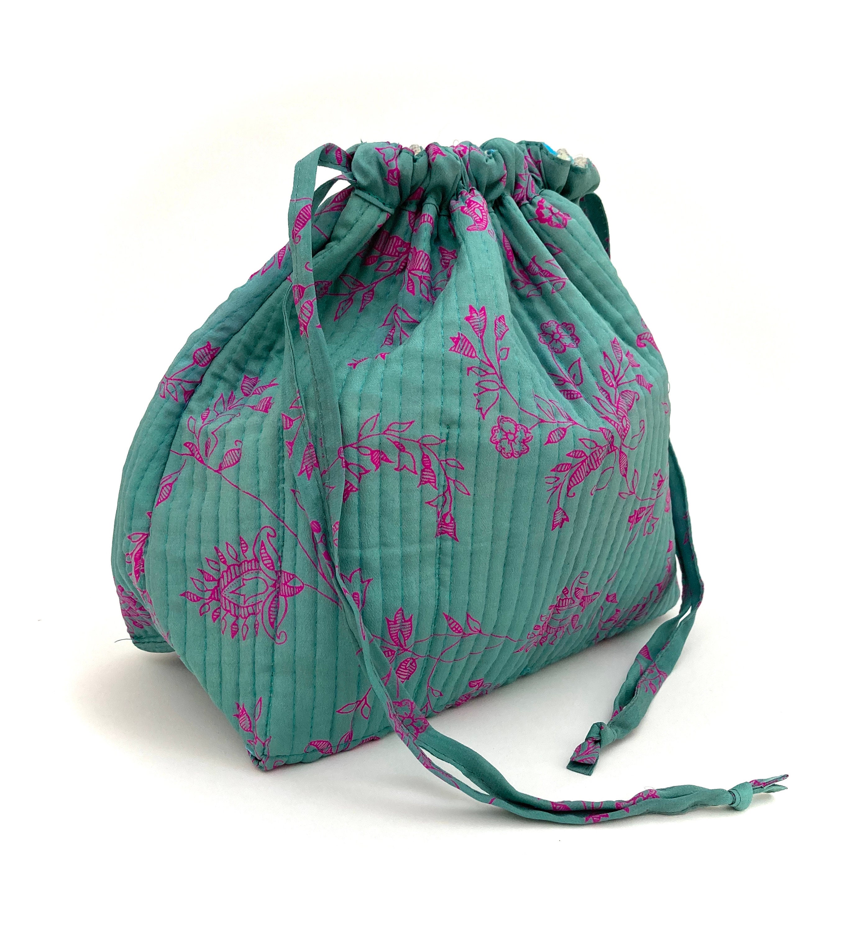 Vintage Silk Siri Large Make up Bag Cosmetic Bag Project bag | Etsy