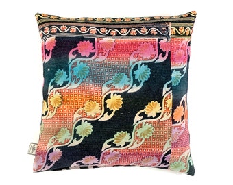 Vintage Kantha Cushion Cover , Pillow Case, 60 cm x 60 cm