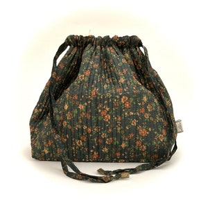 Bolsa de maquiagem grande Siri de seda vintage, bolsa de cosméticos, bolsa de projeto