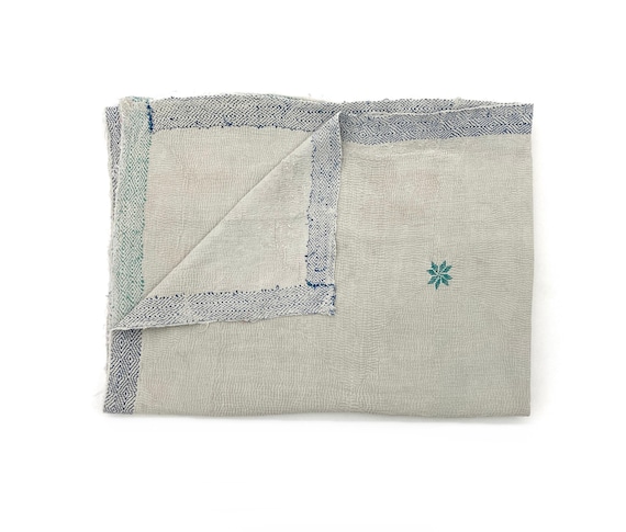 150❁︎ヴィンテージ 綿 シルク パッチワーク カンタキルト