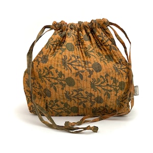 Bolsa de maquiagem grande Siri de seda vintage, bolsa de cosméticos, bolsa de projeto