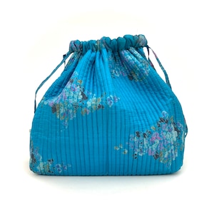 Bolsa grande de maquiagem Siri de seda vintage, bolsa de cosméticos, bolsa para projetos