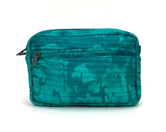 Vintage Recycled Silk Siri Small Make up Bag Cosmetic Bag Clutch