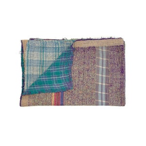 Authentic Vintage Kantha Quilt - Handmade Indian Textile Handmade Bohemian Indian Bedspread Intricate Embroidery, Unique Boho Home Decor