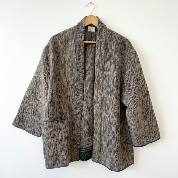 Vintage Kantha Jacket Vintage kantha Coat Womens jacket Patchwork jacket One of kind jacket Stone Washed