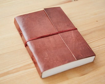 Fair Trade XL Plain Leather Journal Notebook 14.5 x 24 cm Eco-friendly and Handmade