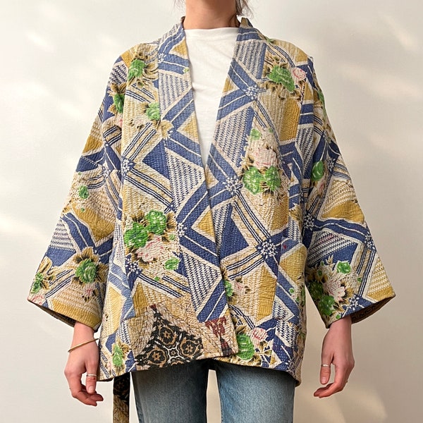 Vintage Kantha Jacket Vintage kantha Coat Womens jacket Patchwork jacket One of kind jacket