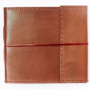 Fair Trade Grande Cucito Pelle Foto Album Scrapbook 26 x 24 cm (10.2x9.4 in) Eco-friendly e Fatto a mano