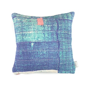 Vintage Kantha Cushion Cover , Pillow Case, 45 cm x 45 cm, 18 x 18 inch