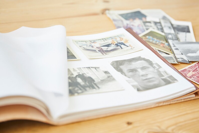 Fair Trade Square Plain Leather Photo Album Scrapbook 28 x 28 cm 11x11 in Eco-friendly and Handmade image 5