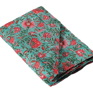 Adorable Block Print Baby Quilt - Handcrafted Nursery Bedding for Your Little Bundle of Joy