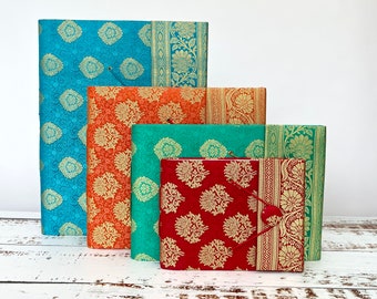 Fairtrade Handmade Sari Photo album, Art book, Sari fabric, Scrapbook, Travel Journal