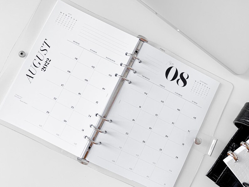 20212022 PRINTABLE Monthly Planner Inserts Monthly Focus Etsy