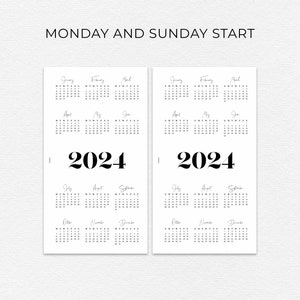 PRINTABLE 2024 Weekly Planner Inserts Set 2 Instant Download Personal ...