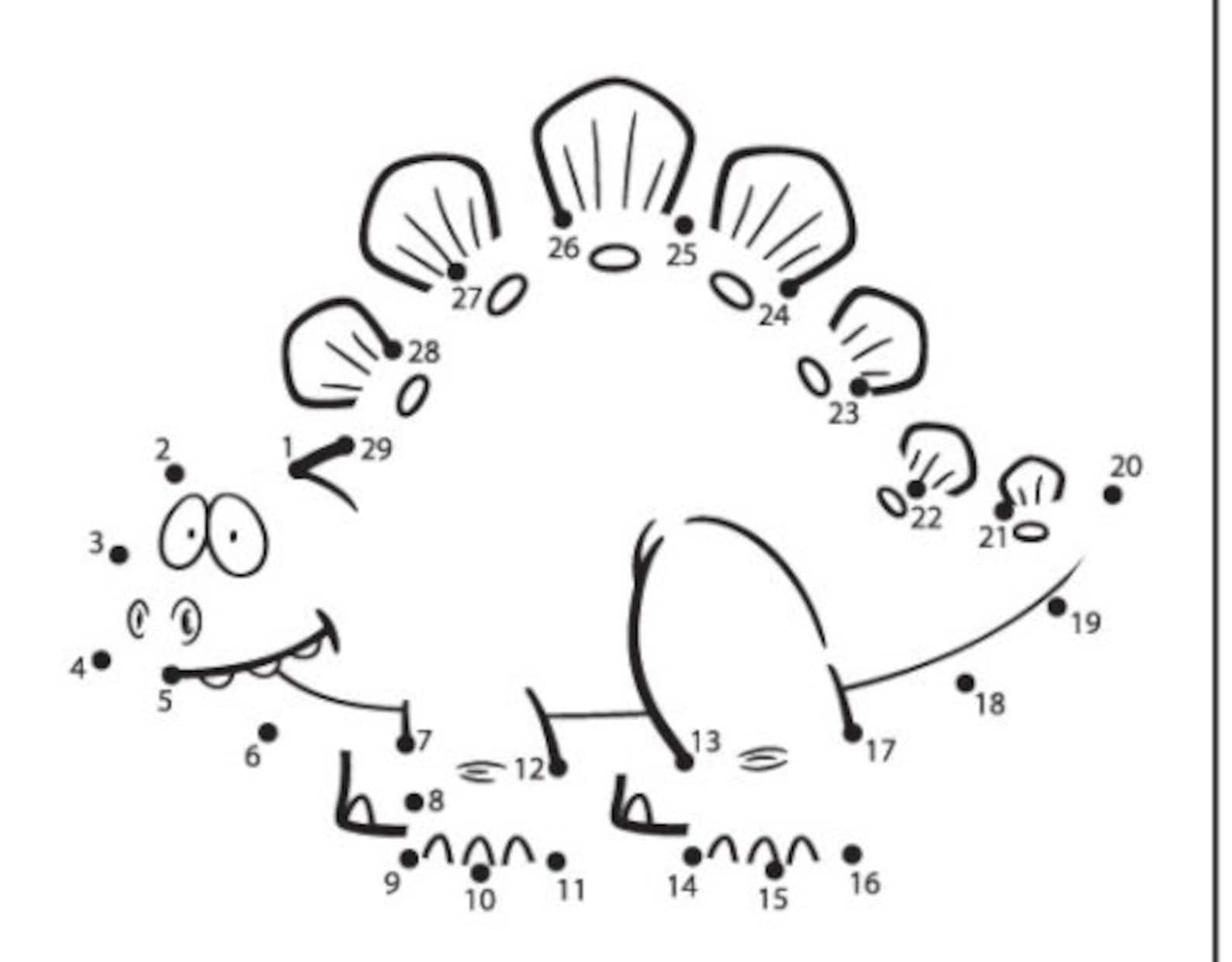 Dinosaur Dot to Dots - Etsy