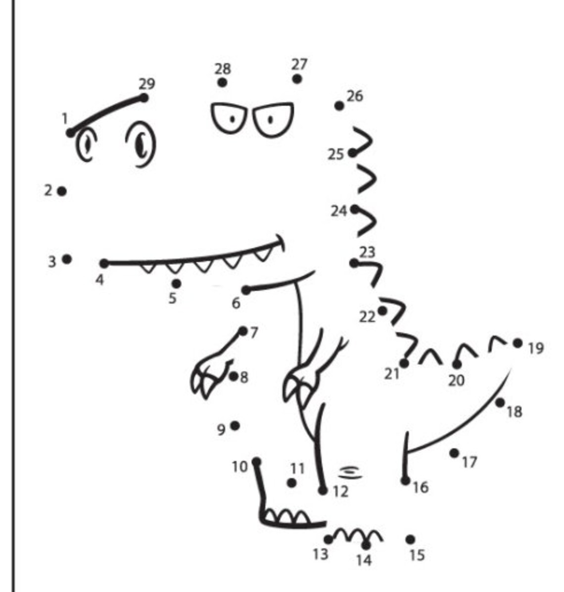 Dinosaur Dot to Dots - Etsy
