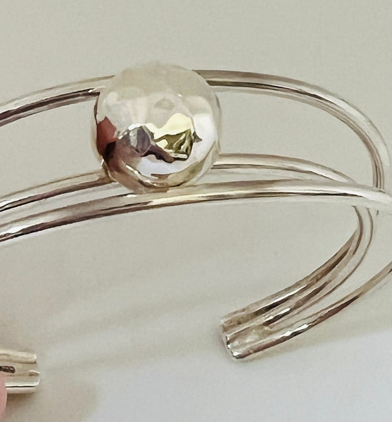 Sterling Silver Boho Three Layer Interlocking Ban… - image 10