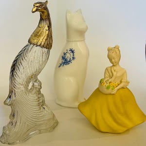 Set of 3 Vintage Collectible Avon Perfume Bottles/Decanters
