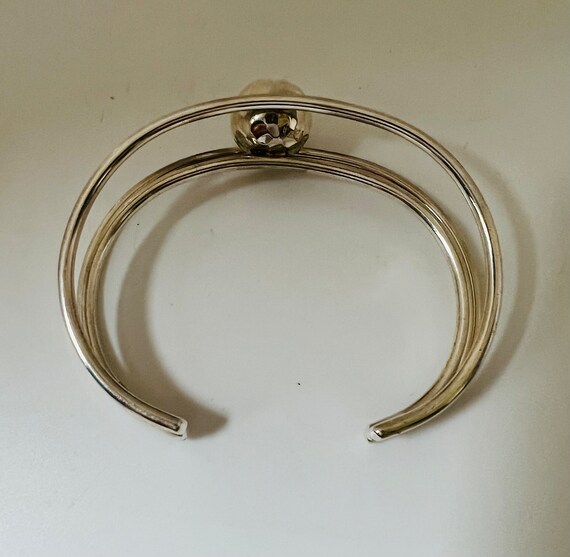 Sterling Silver Boho Three Layer Interlocking Ban… - image 7